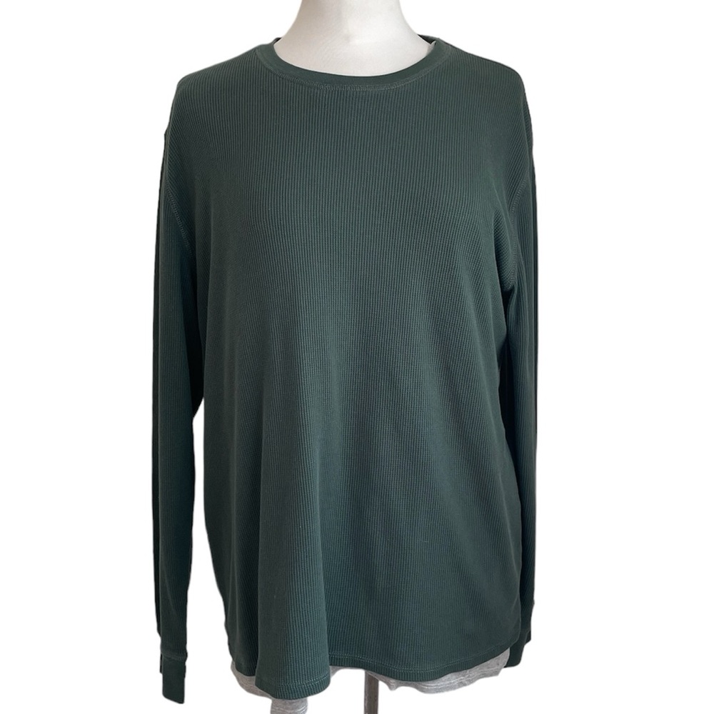 Levi’s Men’s Waffle knit long sleeve shirt XL Hunter Green
